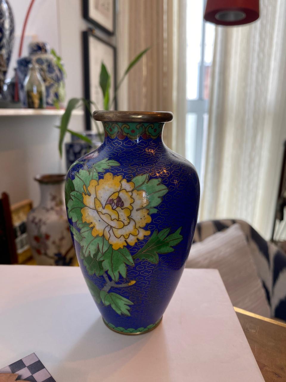 Cloisonné Antigo Azul